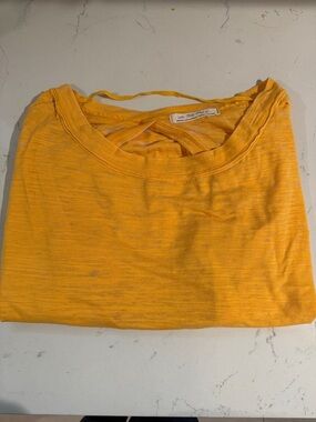 We The Free Open-Back Slub Tee in Yellow